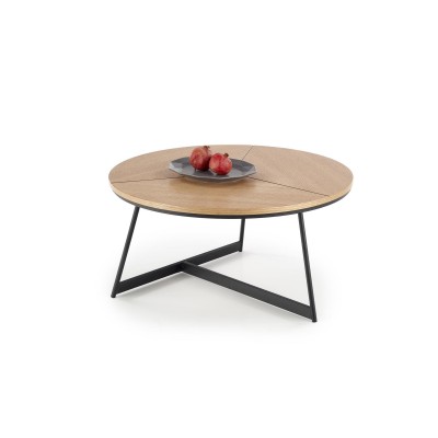 Стол журнальный HALMAR KARIDA дуб натуральный/черный, 80/41